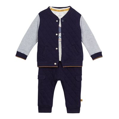 J by Jasper Conran Baby boys' blue jacket, top and bottoms set